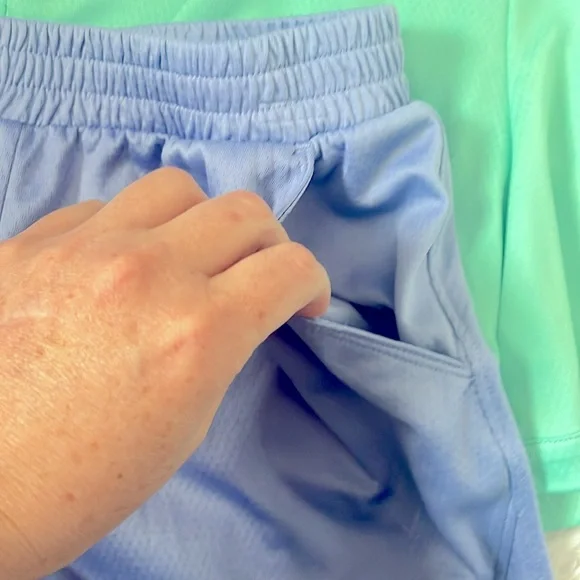 Athletic Works Black, Lavender and Mint Relaxed Fit Shorts - Picture 2 of 6